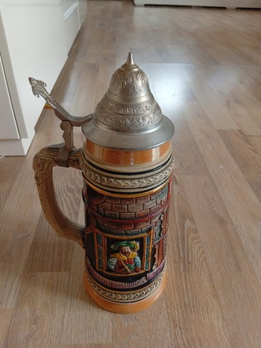 Chope bière stein terre cuite