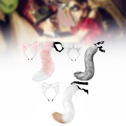 Faux renard oreilles queue - faux,