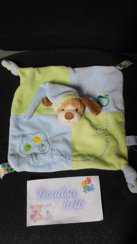 Doudou plat chien bleu - chien,