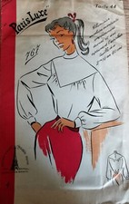 767 PATRON PARIS LUXE VINTAGE FRENCH PATTERN  CHEMISER ENCOLURE MONTANTE  T 44