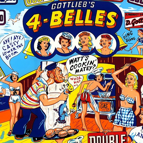 Gottlieb belles pinball - gottlieb, 4-belles