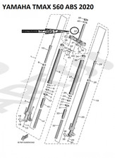 YAMAHA T MAX T-MAX 560 Fourche