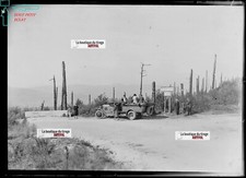 Plaque verre photo ancienne négatif noir et blanc 13x18 cm Trois Epis col Linge