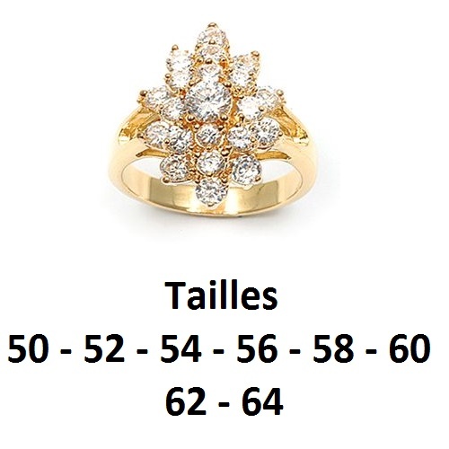 Bague marquise diamant cz - marquise,