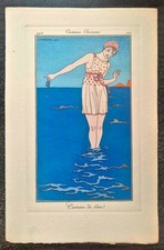 George BARBIER Pochoir Mode Art Déco N°101-1913 JOURNAL DES DAMES ET DES MODES