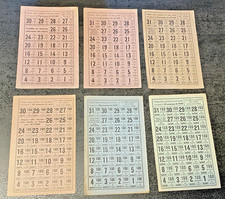 Lot de 6 Ticket de