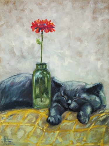 Peinture huile originale - l'huile,