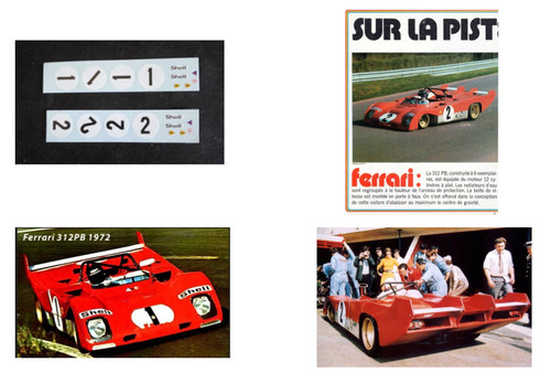 Decal ferrari 312 1 - pb, n°