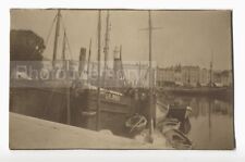 Chalutier Cocarde dans le vieux bassin, La Rochelle - Photo Vintage Anonyme 1935