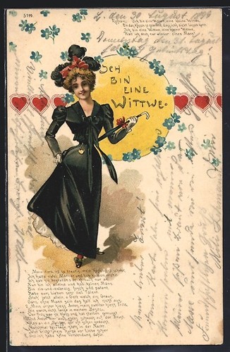 Jeune veuve robe noire avec - robe,