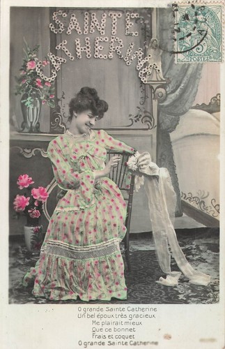 Sainte catherine femme - cp,
