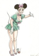 MALIK  jeune fille EX LIBRIS  signé SEXY PIN UP  en lingerie  intact RARE