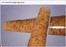 ronce de noyer brillant clair thermoformable adhésif covering 130cm x 70cm