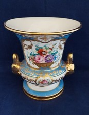 VASE MEDICIS CACHE POT Porcelaine Décor Floral Peint Main C. LE TALLEC PARIS