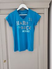 tee shirt bleu manches courtes HARD ROCK CAFE MIAMI taille S