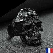 Bague chevaliere Noir motif