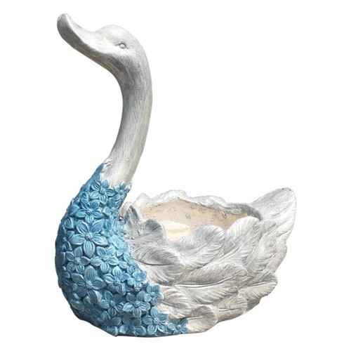 Cache pot cygne - bleu,