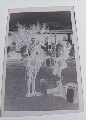 Ancien negatif photo militaire - ancien,