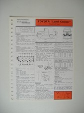 fiche technique RTA  TOYOTA LAND CRUISER DIESEL 2977 cm3
