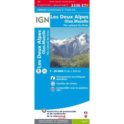 Carte randonnée ign 3336etr - carte,