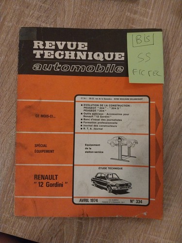 Revue technique renault r - 12,