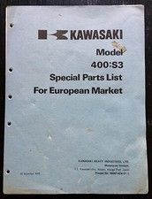 KAWASAKI 400 S3 1974 - PARTS LIST FOR EU MARKET - DOC ORIGINALE - TRES BON ETAT