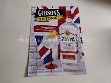 Gibson's London Dry Gin ad clipping France Daniel Darc