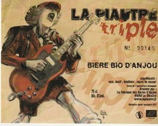 Etiquette bière JOMBART Loic festival BD Angers 2016 (ACDC Angus Young