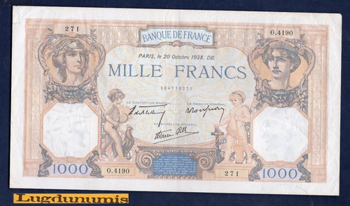 1000 francs cérès mercure - 1000,