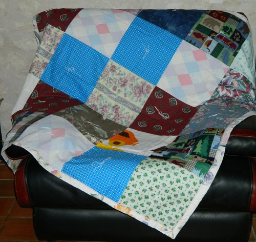 Plaid patchwork couverture - plaid,