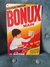Plaque métal lessive bonux