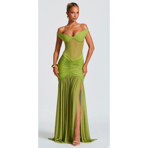 Babyboo alaia maxi dress olive - alaia,