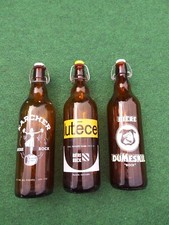 Lot 3 Bouteilles De Bière Ancienne LUTECE KARCHER DUMESNIL
