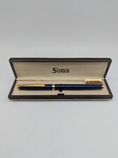 Stylo Plume Soma, Laque bleu, avec boite