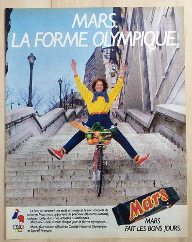 Publicité papier barre mars - -,