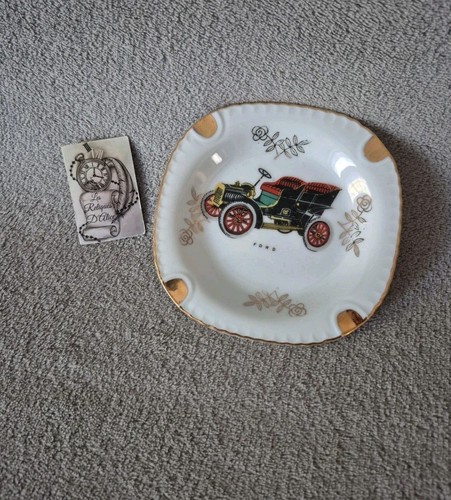 Cendrier porcelaine décor - cendrier, en