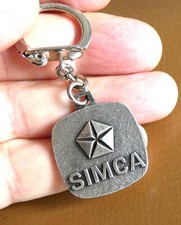 Ancien porte cle métal Automobile SIMCA Hirondelle Chrysler Garage