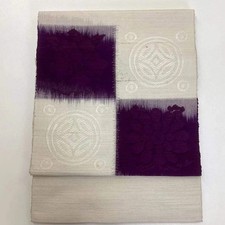 5662# Ceinture Japonaise Vintage Nagoya Obi Kimono Pongee Tissu Soie...