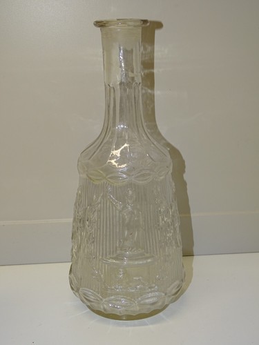 Ancienne carafe verre moulé - carafe,