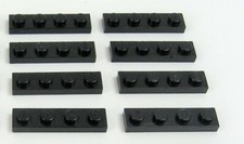 8 x Lego Black Plate 1x4 ref