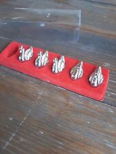 Pose repose support couteau knife cigne  gris metal poiçon 