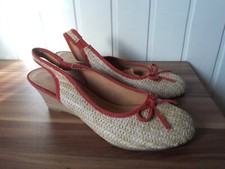 Chaussures à enfiler talon compensé sandales tressé  RENE DERHY 40 doublure cuir