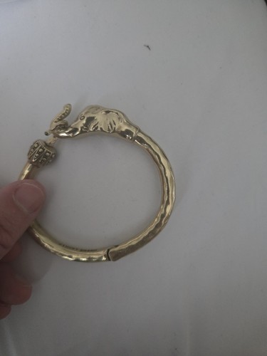Elephant bangle braclet hinged - elephant,