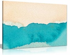 Impression photo murale sur toile aquarelle plage abstraite