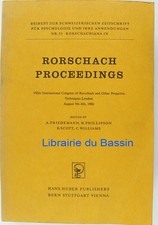Rorschach proceeedings VIIth International Congress of Rorschach London 1970