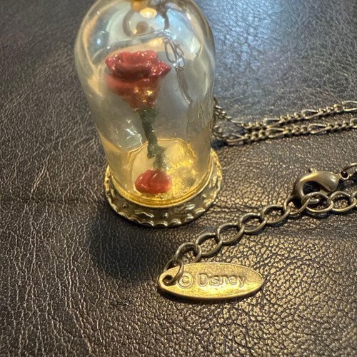 Collier dôme verre fleur - collier, en