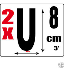lot 2 lettres [U] Sticker