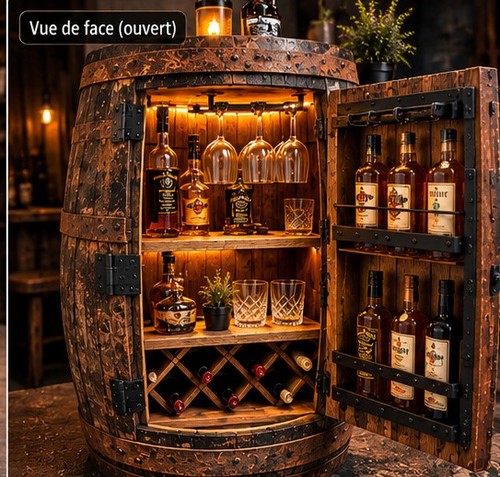 Bar cave whisky fût - whisky,