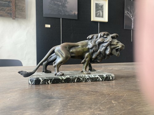 Sculpture lion bronze sur - sculpture,