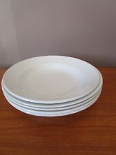 5 Assiettes creuses  blanches porcelaine semi épaisse Digoin Gien Lunéville